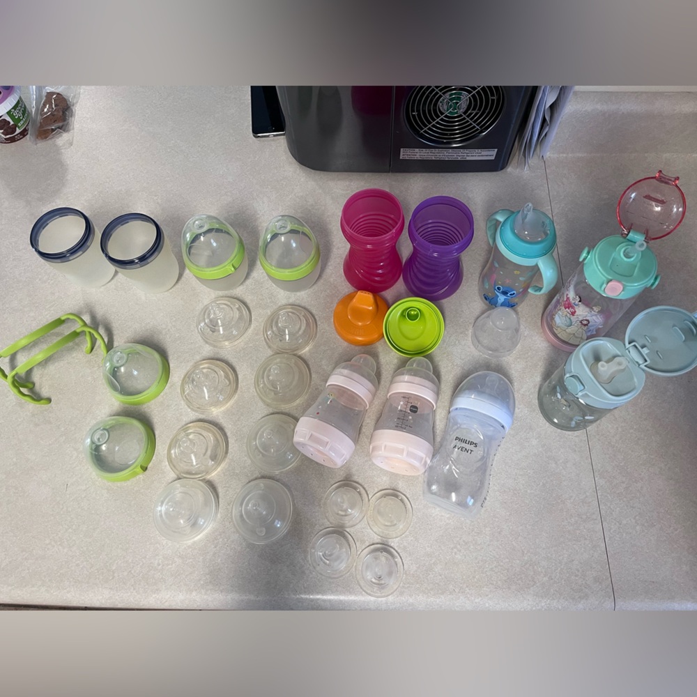 Philips Avent Baby Bottle and Accessories Set - Pink, Purple, Green, Blue